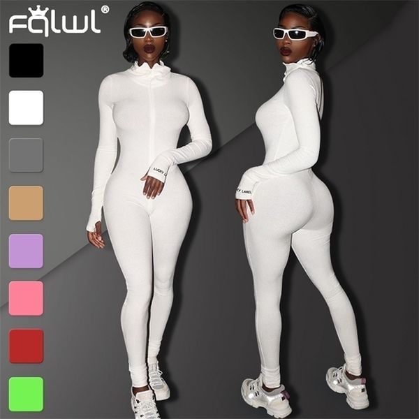 

women's jumpsuits rompers fqlwl ribbed summer romper bodycon black white women playsuit long sleeve ladies short lucky label female 220