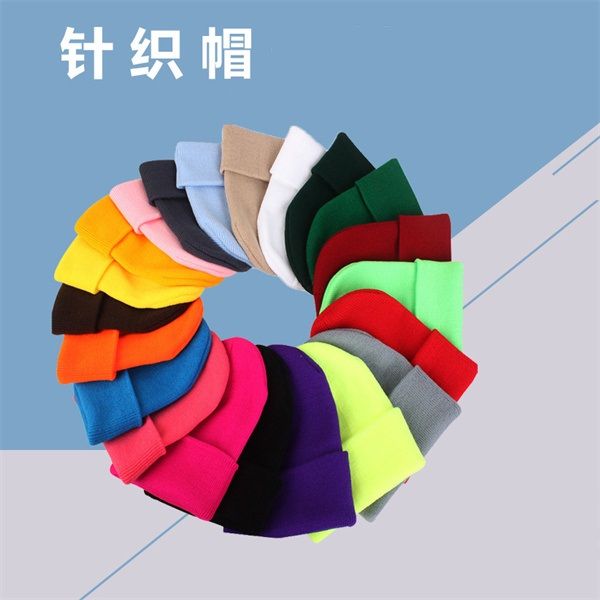 

winter beanie/skull caps men and women new beanie knit solid cute warm hat fashion casual hat ac190, Blue;gray