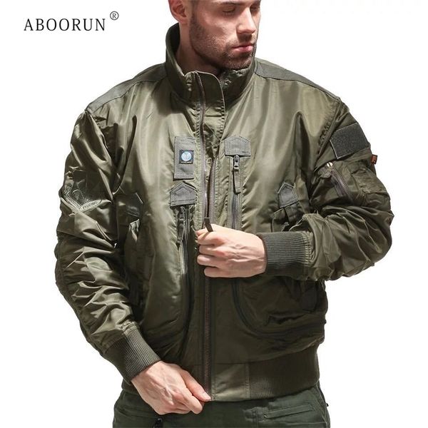 

mens jackets military tactical bomber jacket men big pockets ma1 flight coat army green nylon outwear windbreaker jacket and coat for male 2, Black;brown