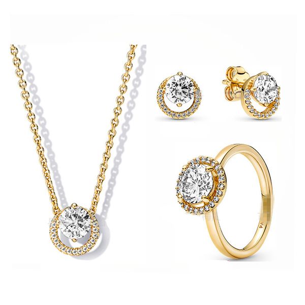 

s925 silver designer pendant necklace earrings diamond ring original fit pandora diy jewelry