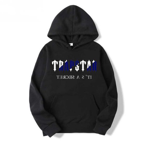 

men's hoodies trapstar designer sweatshirts print sweater fashion surrounding students trend plush hoodie, Black
