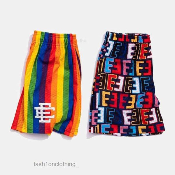 

shorts 2022 fashioneric emanuel ee basic short newyork city skyline casual fitness sports pants summer gym workout mesh beach1ls59, White;black