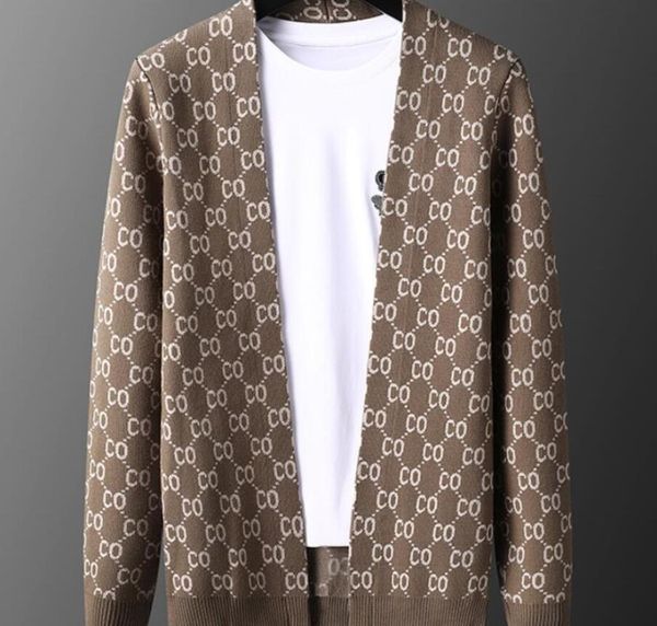 

men's sweaters brand designer fashion apple crop v-neck knitted luxury men cardigan coats/s-3xl, White;black