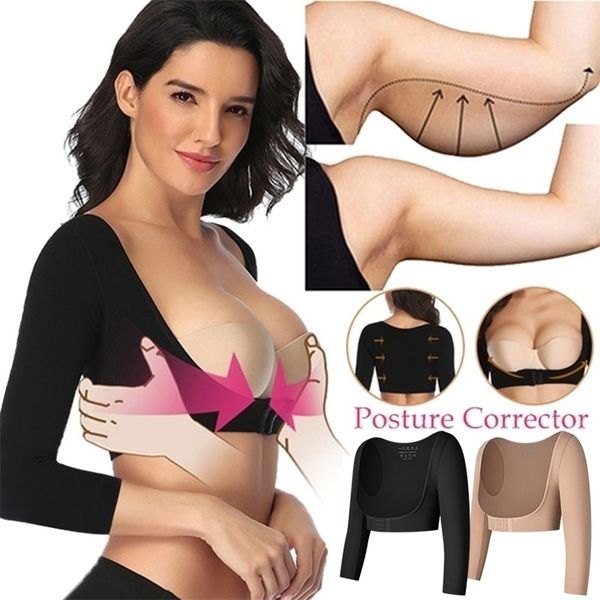 

waist tummy shaper upper arm post slimmer compression sleeves posture corrector shapewear for women slimming vest 220929