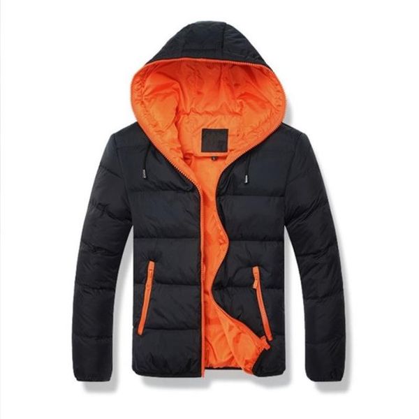 

winter men hooldie jackets hooded coat casual zipper sweatshirt plue size, Black