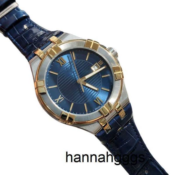 

wristwatches new men's business fashion watch 42mm leather strap high precision swiss quartz movement sapphire mirror sports waterproof, Slivery;brown