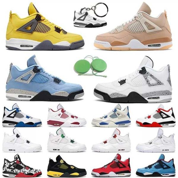 

2022 new canyon purple black cat 4s jumpman 4 mens basketball shoes university blue sail white oreo bred fire red thunder pure money sports