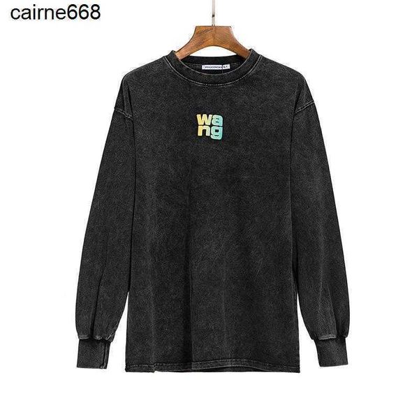

dsigner new women's hoodies sweatshirts aw autumn foaming printing medium long color letters men's women's long sleeve, Black