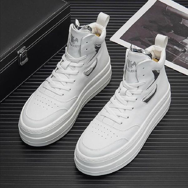

men casual hip hop high shoes sneakers height increasing shoes trainers zapatillas hombre dh6, Black