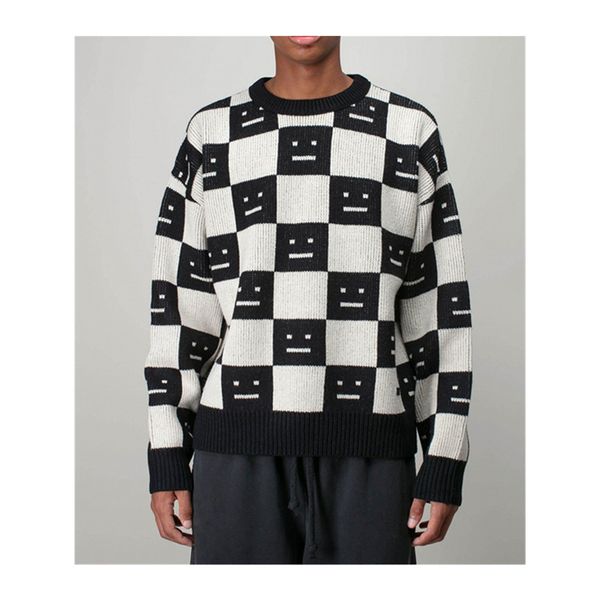 

uxury designers men's sweaters pullovers knitted men fashion round neck long sleeve knitwear shirts coat pullover womens soft warm jump, White;black