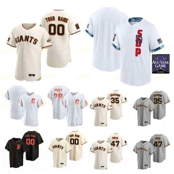

college wear city connect 2021 all-star game baseball jerseys custom 64 james sherfy 13 austin slater 7 donovan solano 29 mike tauchman 31 l, Black
