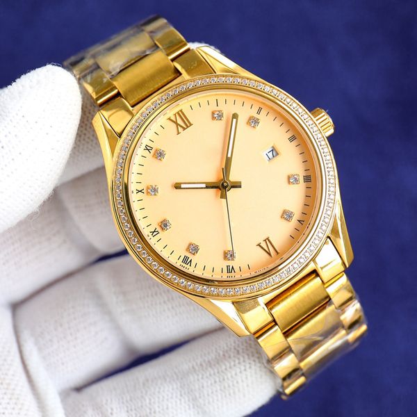 

tso fully automatic city mechanical movement 42mm classic big three needle design men's luxury watch, Slivery;brown