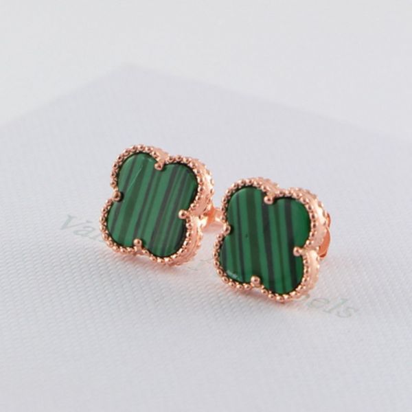 

stud earrings love four-leaf clover women fashion wedding earring jewelry, Golden;silver