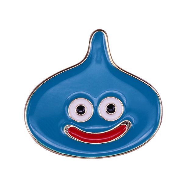 

other fashion accessories dragon quest slime enamel pin cute blue warrior brooch 80s nostalgia rpg gamer fun addition, Silver
