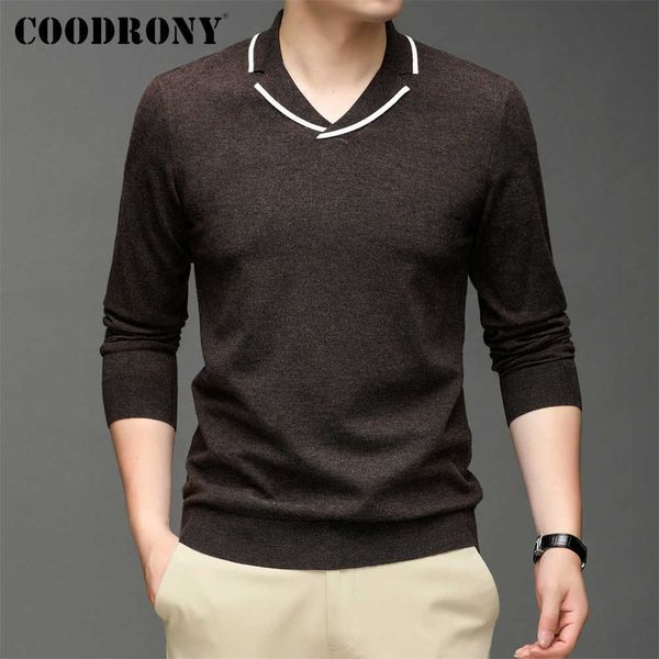 

men's sweaters coodrony brand business casual men fashion slim fit v-neck clothing spring autumn male new arrivals knitwear sweaters w1, White;black