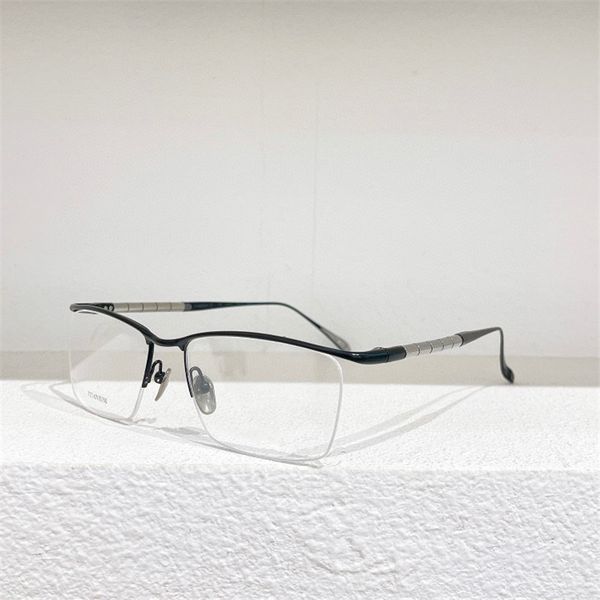 

optical eyeglasses for men women retro 27037 style anti-blue square titanium half frame glasses light lens with box, White;black