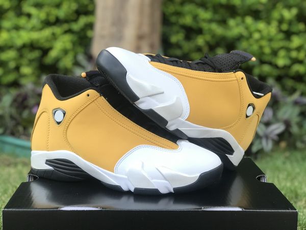 

2022 jumpman 14 ginger 14s basketball shoes light ginger black white mens outdoor trainers sneakers, Red;white