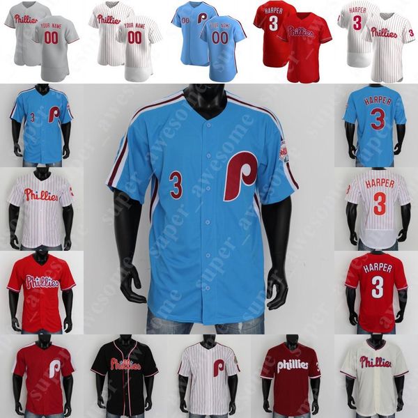

college wear ncaa 3 harper jersey rhys hoskins aaron nola didi gregorius scott kingery jt realmuto jean segura roman quinn knapp zack wheele, Black
