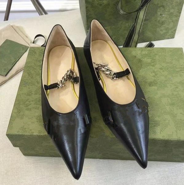 

women designer shoes luxury chain cat heel sandals ladies flat leather shoe black white banquet wedding vacation high heels shoes