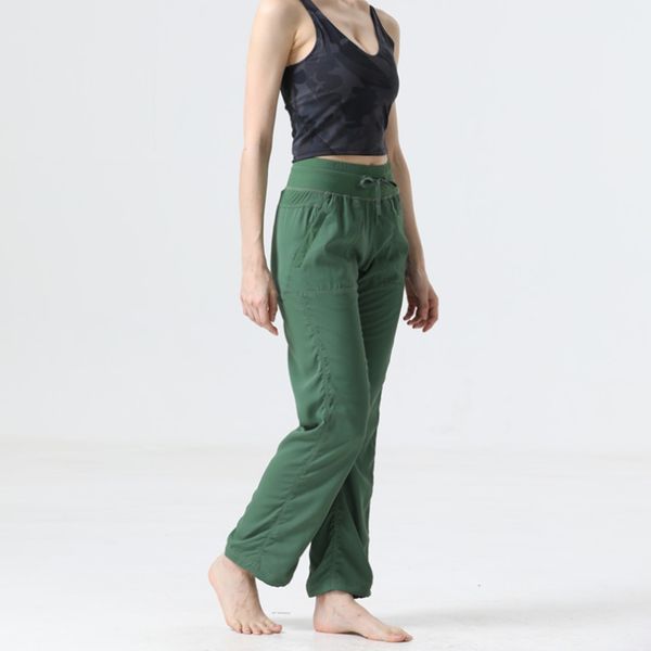 

sport high waist yoga pants sport women quick dry trousers women's drawstring wear woman gym casual loose fitness running summer ll-202