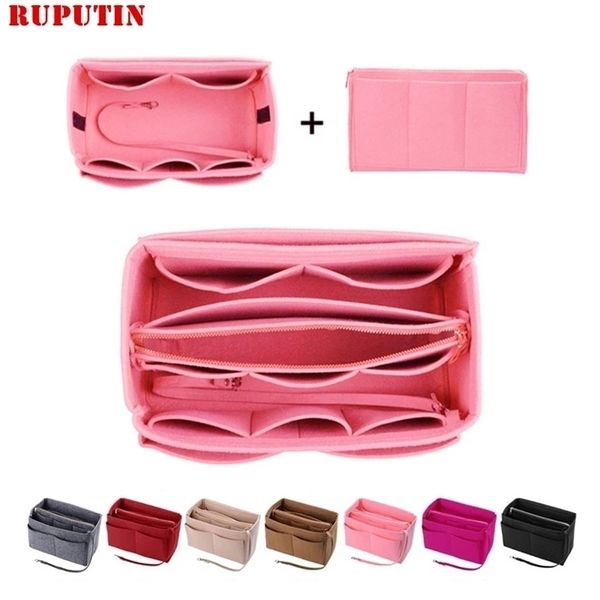 

cosmetic bags cases womens makeup organizer felt cloth insert bag multifunctional travel cosmetic bag girl storage toiletry liner bags 22093