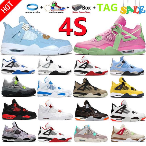 

basketball shoes soft pink red thunder university blue military black cat sail white cement taupe haze hyper royal hermit craft 2022 4s iv 4