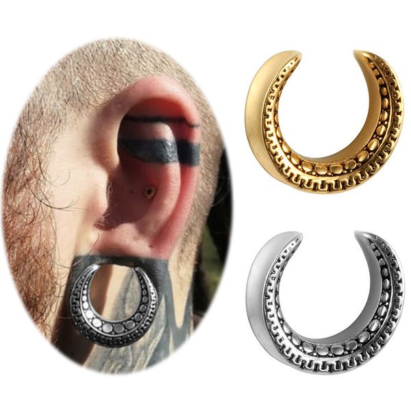 

labret lip piercing jewelry belly chains earblity 2pcs stainless steel saddle hangers tunnels plug stretcher for women man body piercing jew, Black