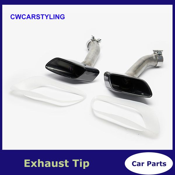 

1 set exhaust muffler tip for bmw x6 e71 2008-2013 304 stainless steel car muffler tip square tailpipe