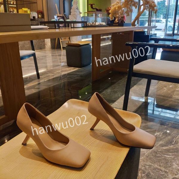 

2022 womens pointed high heel wedding dress shoes covered with circular simple fashion and comfortable leisure perfect size35-41 gpf220720, Black