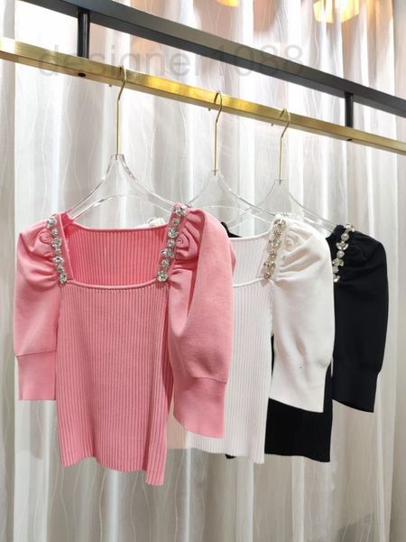 

women's sweaters designer 222 balman knitted slim fit one line collar bottomed sweater luxury sweater middle sleeve bubble high waist h, White;black