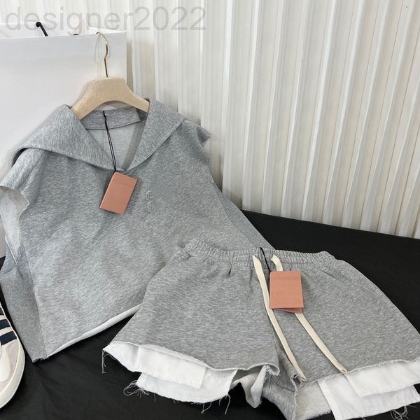 

casual dresses designer correct version22 summer suit shorts miao family large lapel suit grey high-end women's wear small high version, Black;gray