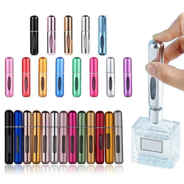 

portable mini bottom filling pump refillable perfume bottle empty cosmetic container atomizer bottle travel 5ml 6ml 8ml