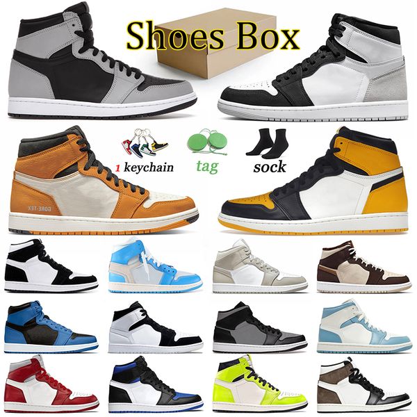 

designer 1 1s basketballs shoes jumpman casual college grey chicago reimagined mens womens element light curry trainers newstalgia stage haz, Black