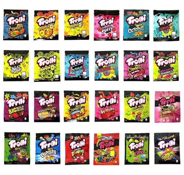 

trrlli trolli edibles packaging bags 600mg 29 designs sour brite crawlers watermelon sharks llamas ocs peach rings errlli berry worm gummy
