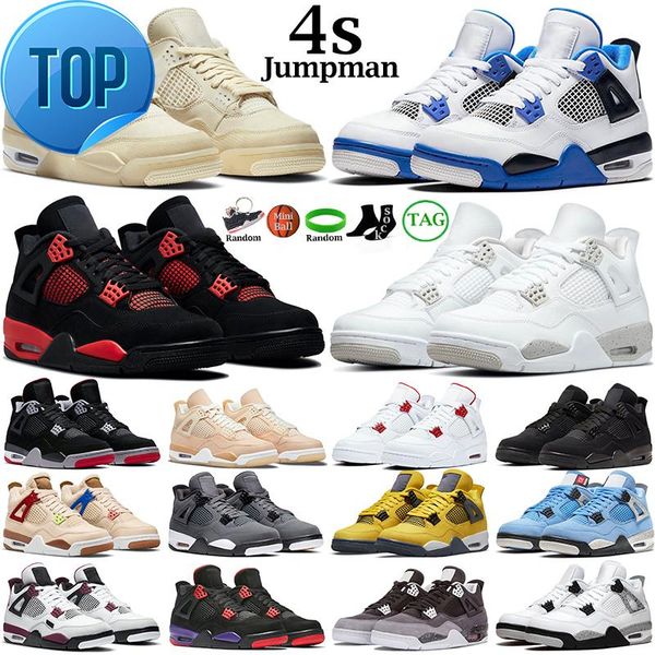 

men women basketball shoes 4s jumpman 4 red thunder infrared black cat cool grey toro bravo motorsport away white oreo mens trainers sports