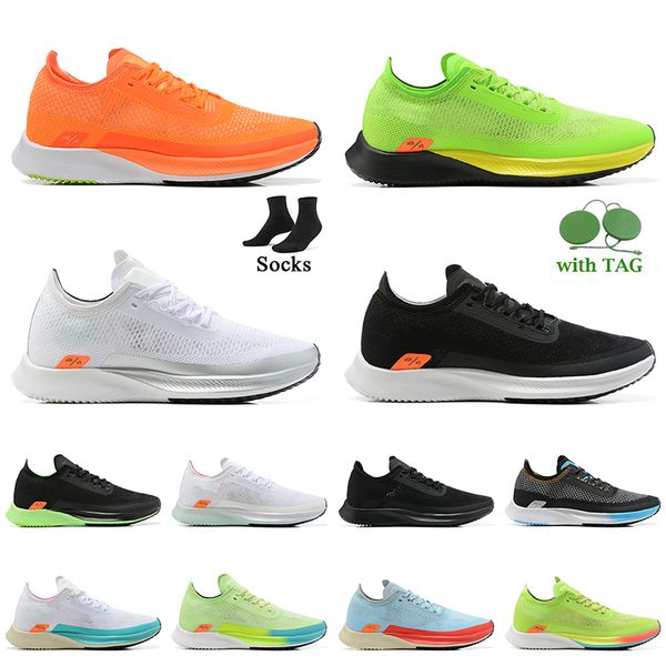 

jogging sport running shoes fashion 2022 women mens zoomx streakfly proto black green blue orange white pink sliver pn dust trainers sneaker, White;red