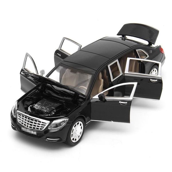 

124 toy model for mercedes maybach s600 limousine diecast metal model car toy for children christmas gift toy car collection t200298d
