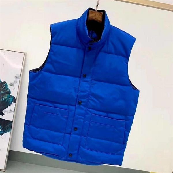 

2021 brand canada usa style vests jacket mens real feather down winter fashion vest bodywarmer advanced windser waterproof fab274g, Black;white