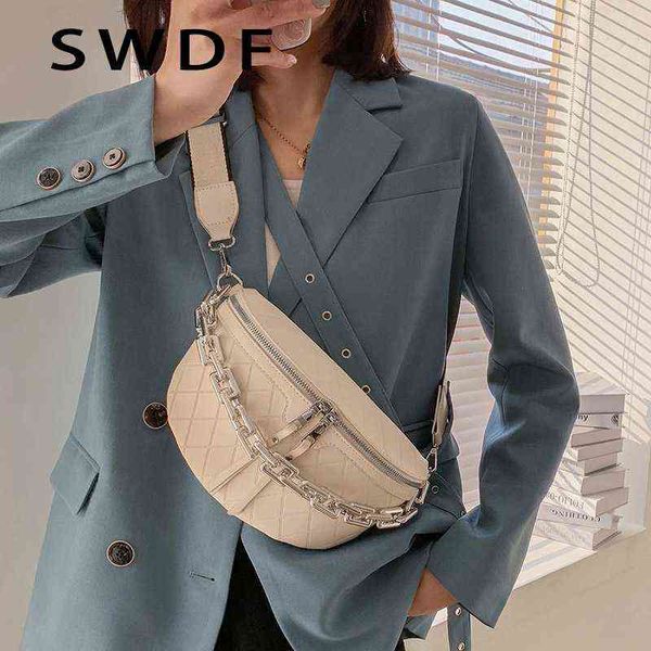 

hbp crosbody bag evening bag thick chain wait women luxury leather fanny pack female fahion chet belt women' brand shoulder 220811