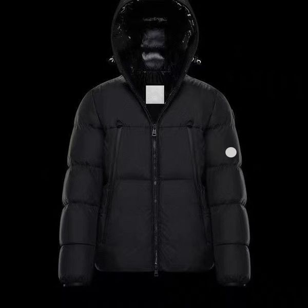 

mens down parkas puffer jacket hooded man outwear coats windbreaker winter thick bomber jackets asian size s-4xl, Black