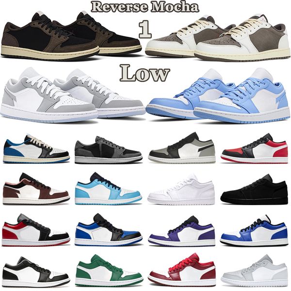 

2022 1 low basketball shoes men women 1s dark reverse mocha fragment black phantom wolf grey unc mens shadow toe mens trainers sports sneake