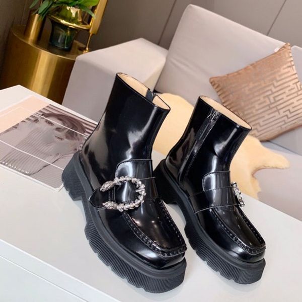 

designer boots luxury boot genuine leather martin boots ankle booties woman short boot sneakers trainers slipper sandals by shoebrand 078, Black