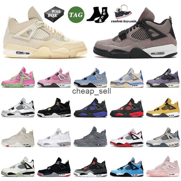 

og jumpman 4 4s iv mens basketball shoes taupe haze sail pure money seafoam infrared white oreo canyon purple sneakers trainers, White;red