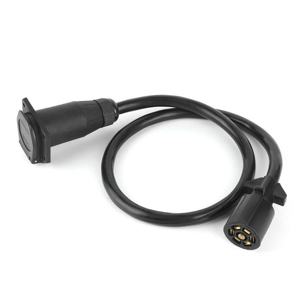 

motor vehicle towing trailer extension cord 7 way 3.5ft double prong male plug connector rv connecting line