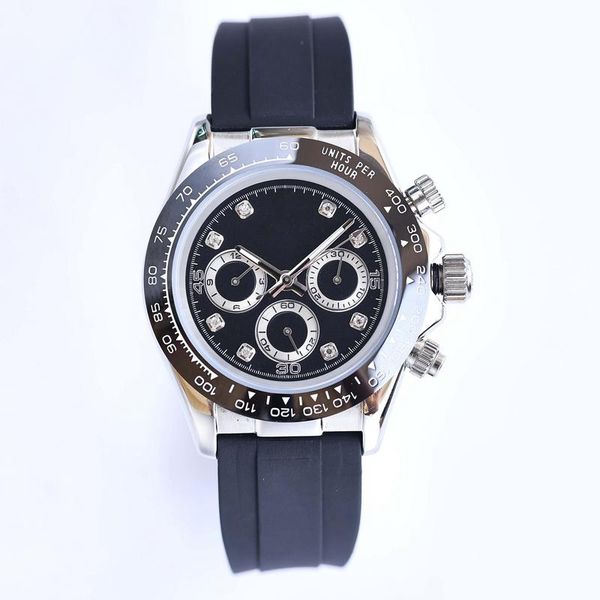

sw men's luxury watch 41mm oyster permanent black rubber strap sapphire crystal waterproof stainless steel automatic mechanical watch, Slivery;brown