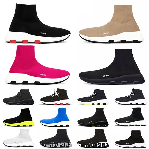 

designer shoes men women sock sneakers platform lace-up triple black beige yellow clear sole mens gai outdoor sneaker trainers