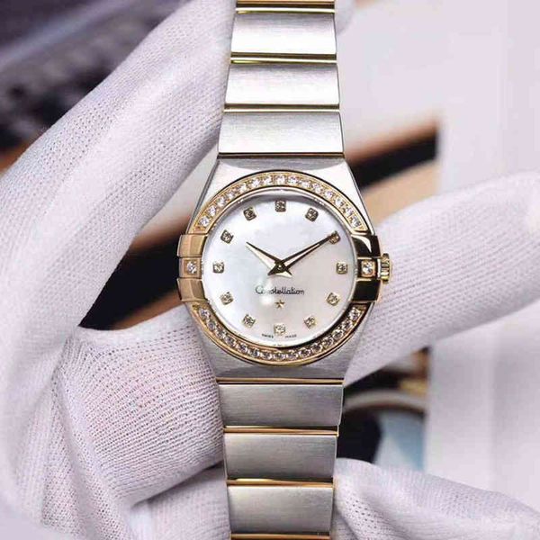 

european men's and women's watch double eagle constellation butterfly flying seahorse full-automatic mechanical waterproof, Slivery;brown