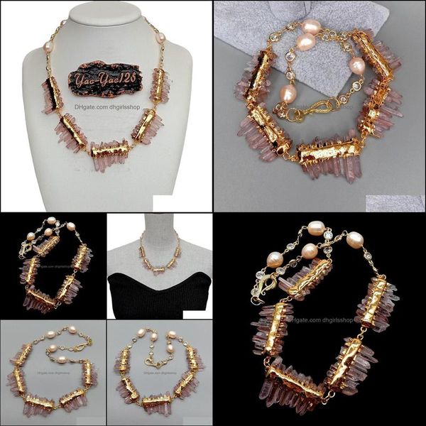 

pendant necklaces pendants jewelry yygem natural lepidocrocite quartz rough druzy ctured pink rice freshwater pearl chai dh0yv, Silver