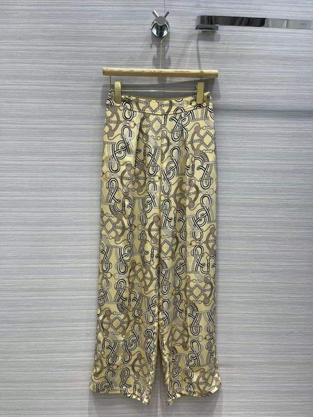 

milan runway pants 2022 summer autumn leisure fashion designer brand same style trousers women's wide leg 0528-8, Black;white