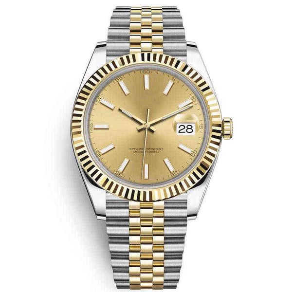 

huiya06 mens mechanical watches 36/41mm automatic full stainless steel luminous waterproof 28/31mm quartz women watch couples style classic, Slivery;brown